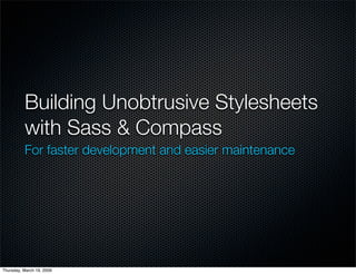 Unobtrusive Stylesheets