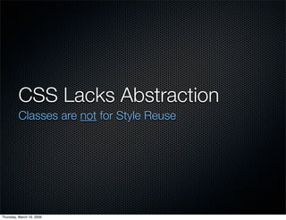 Unobtrusive Stylesheets