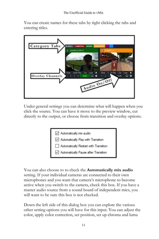 Vmix User Guide.pdf Unofficial guide to vmix by streamgeeks | PDF