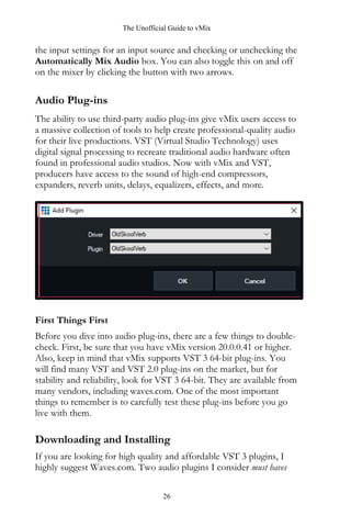 Vmix User Guide.pdf Unofficial guide to vmix by streamgeeks | PDF