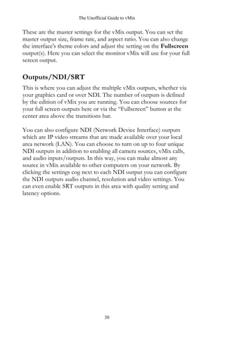 Vmix User Guide.pdf Unofficial guide to vmix by streamgeeks | PDF