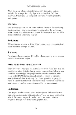 Vmix User Guide.pdf Unofficial guide to vmix by streamgeeks | PDF