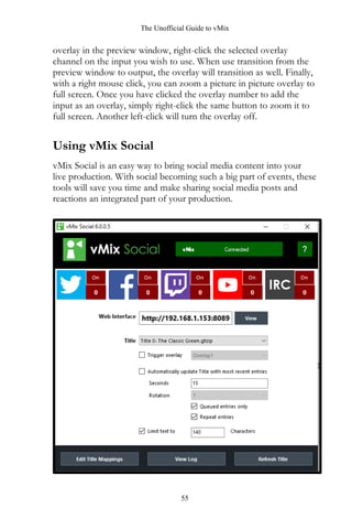 Vmix User Guide.pdf Unofficial guide to vmix by streamgeeks | PDF