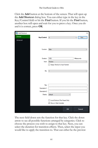 Vmix User Guide.pdf Unofficial guide to vmix by streamgeeks | PDF