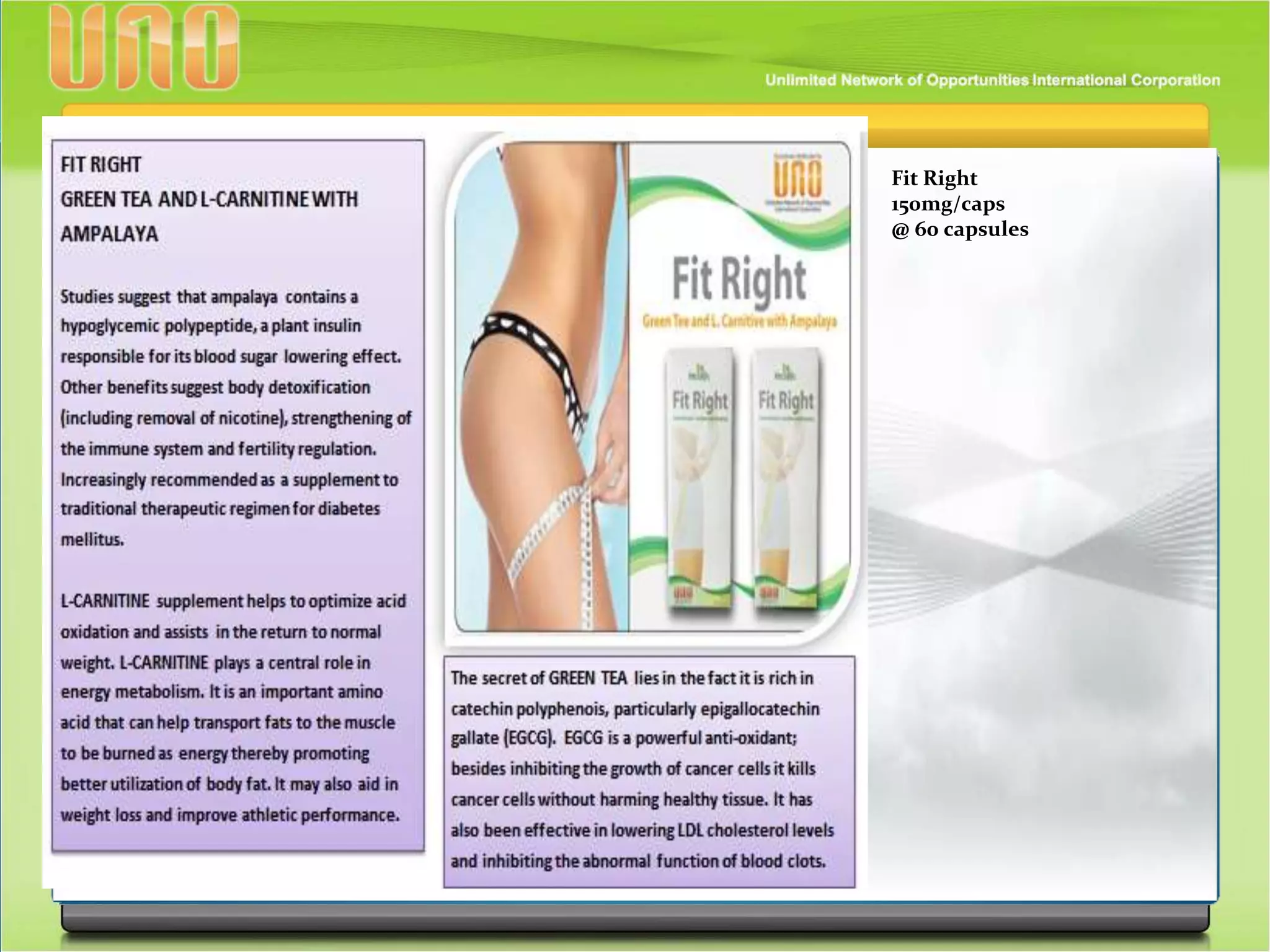 Fit Right
150mg/caps
@ 60 capsules
 