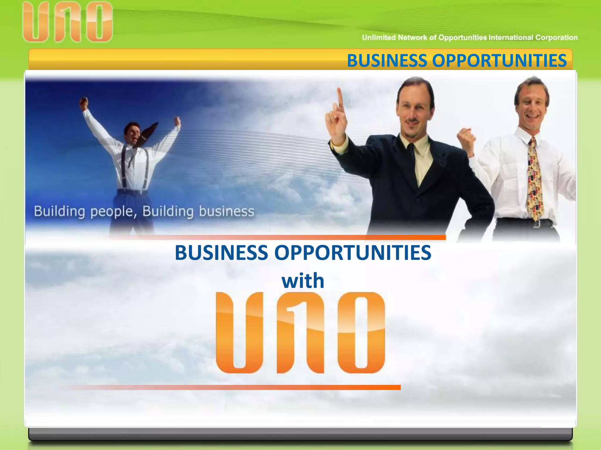 BUSINESS OPPORTUNITIES
BUSINESS OPPORTUNITIES
with
 