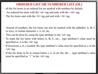 Unordered List, Nested and Ordered Lists in HTML.pptx