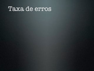 Taxa de erros
 