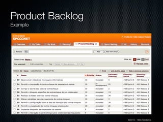 Product Backlog
Exemplo




                  ©2010 - Hélio Medeiros
 