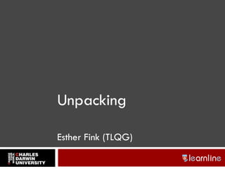 UnpackingEsther Fink (TLQG) 