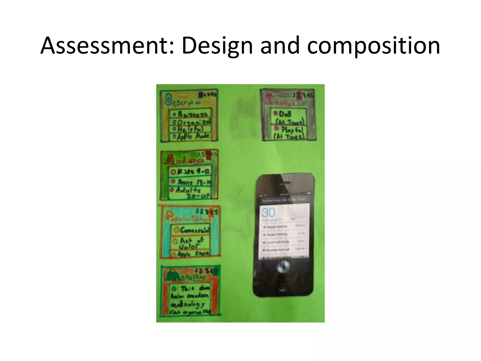Assessment: Design and composition
 