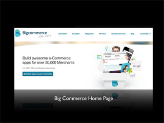 Big Commerce Home Page
 