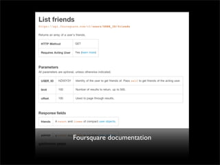 Foursquare documentation
 