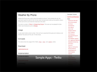 Sample Apps - Twilio
 