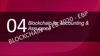 Blockchain for Accounting &
Assurance04
 