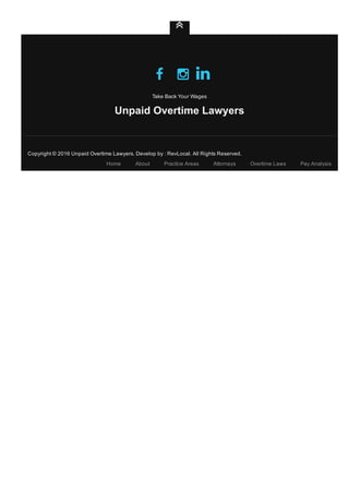 Overtime Attorneys - Unpaid Wages Lawyers | PDF