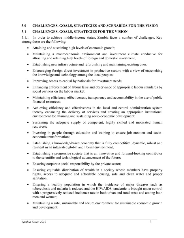 Zambia Vision 2030