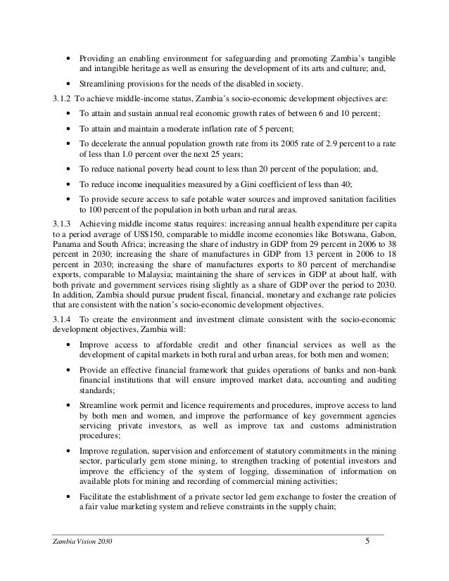 Zambia Vision 2030