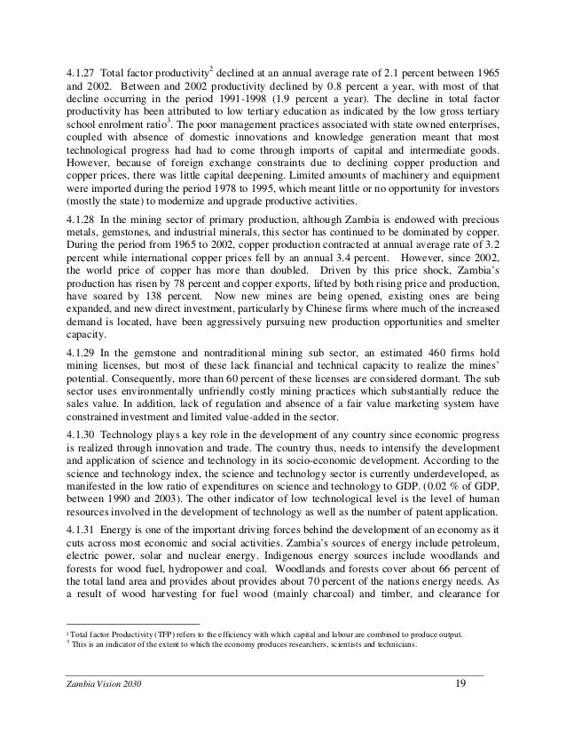 Zambia Vision 2030
