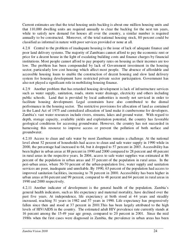 Zambia Vision 2030