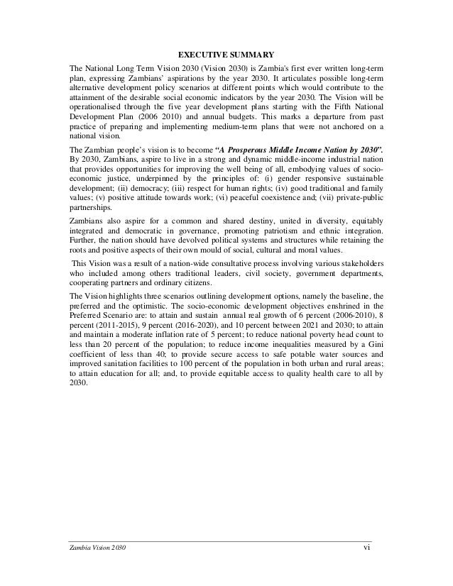 Zambia Vision 2030