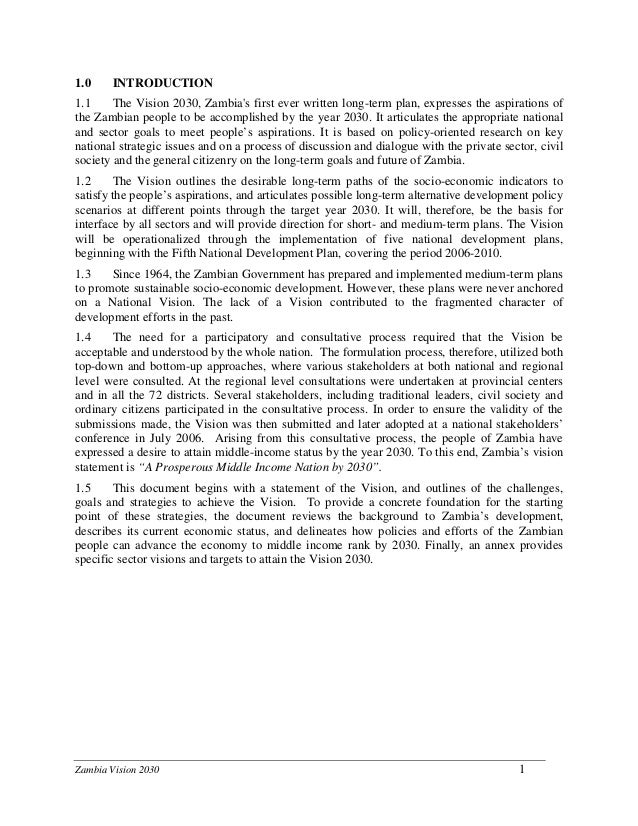 Zambia Vision 2030