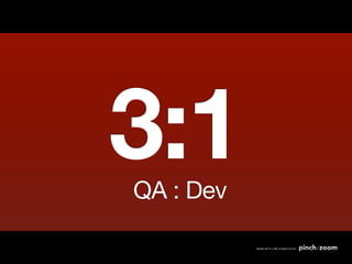 3:1
QA : Dev
 