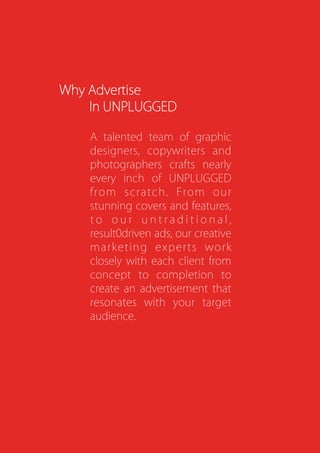 Unplugged Lifestyle Media Kit