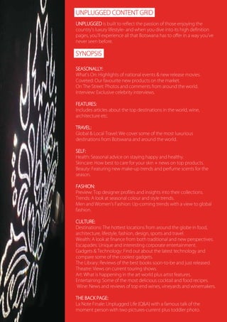 Unplugged Lifestyle Media Kit