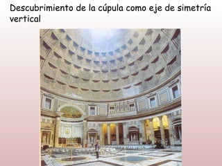 Descubrimiento de la cúpula como eje de simetría
vertical
 