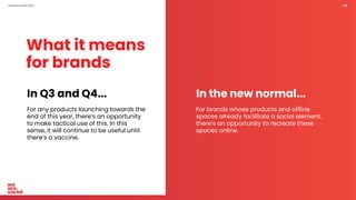 UNPRECEDENTED? 34UNPRECEDENTED?
What it means
for brands
In Q3 and Q4...
For any products launching towards the
end of thi...