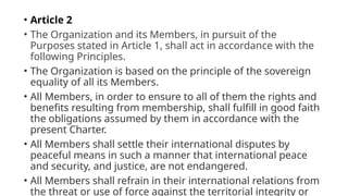 Comprehensive Overview of the United Nations Charter: Principles ...