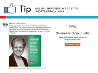 USE URL SHORTNER LIKE BIT.LY TO
SHORTEN/TRACK LINKS
 