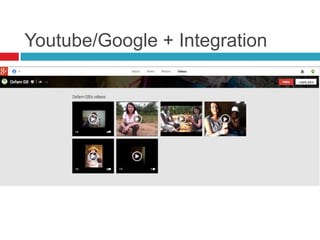 Youtube/Google + Integration
 