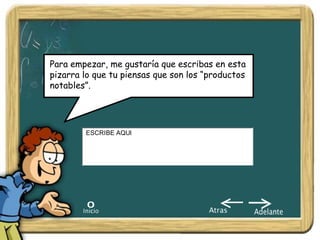 Nociones Básicas:




Para empezar, me gustaría que escribas en esta
pizarra lo que tu piensas que son los “productos
notables”.




        ESCRIBE AQUI
 