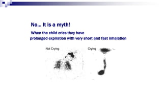 No… It is a myth!
When the child cries they have
prolonged expiration with very short and fast inhalation
 