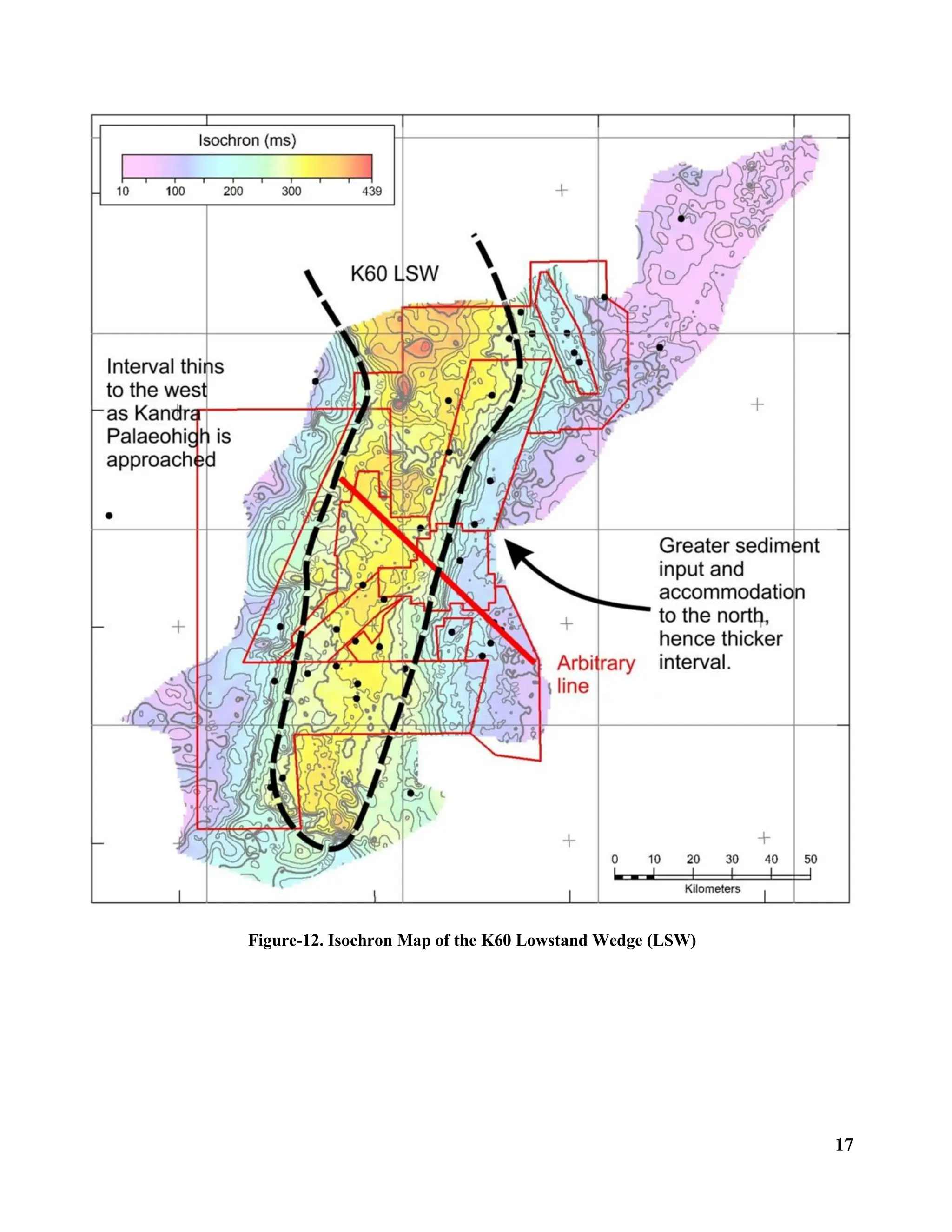 17
Figure-12. Isochron Map of the K60 Lowstand Wedge (LSW)
 