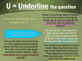Unraavel a math_problem_fourth_fifth | PPT