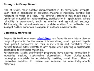 Unraveling the Strength and Versatility of Sisal Fiber.pptx