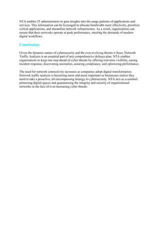 Unraveling the Web: The Crucial Role of Network Traffic Analysis | PDF