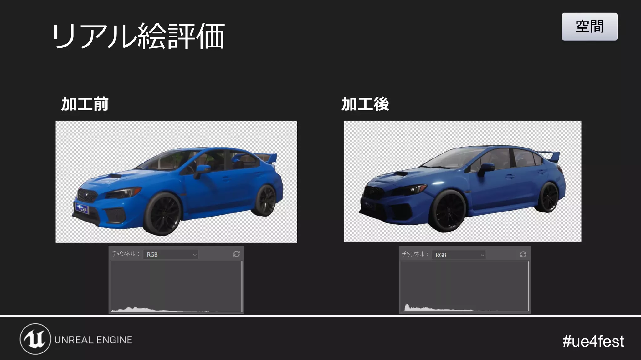 #ue4fest#ue4fest
加工前 加工後
リアル絵評価
空間
 