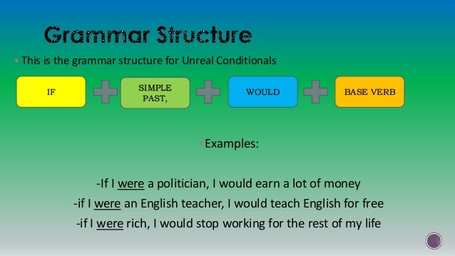 base sentences examples form of conditional conditionals second Unreal