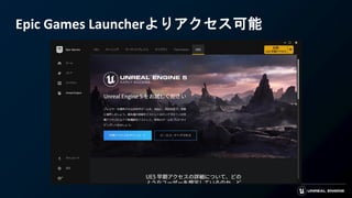 Epic Games Launcherよりアクセス可能
 