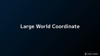 Large World Coordinate
 