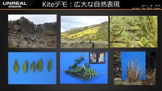 April 18, 2015
Unreal Fes 2015 Osaka
Kiteデモ：広大な自然表現
 