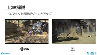 #ue4fest
比較解説
•エフェクト表現がグーンとアップ
 