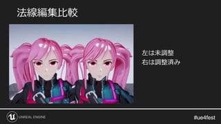 #ue4fest#ue4fest
左は未調整
右は調整済み
法線編集比較
 