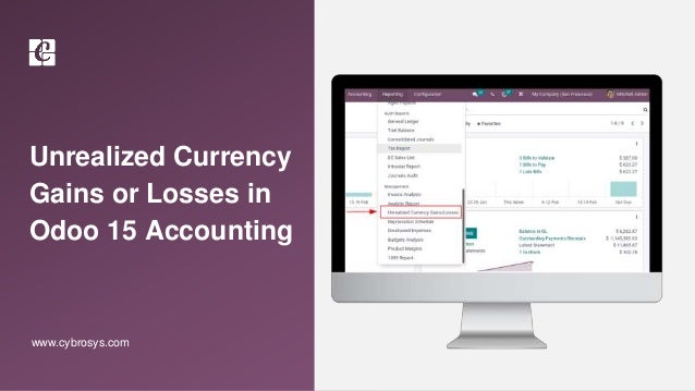 Unrealized Currency
Gains or Losses in
Odoo 15 Accounting
www.cybrosys.com
 