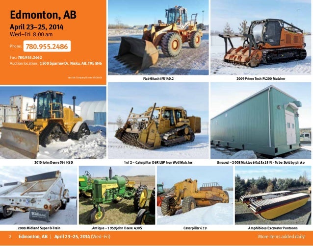 Unreserved Auction Edmonton April 2325 Spring Kickoff Auction