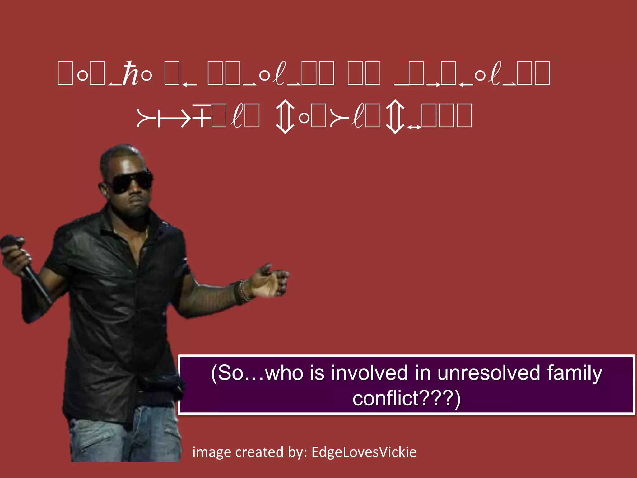 
     famcfc




          (So…who is involved in unresolved family
                       conflict???)

        image created by: EdgeLovesVickie
 